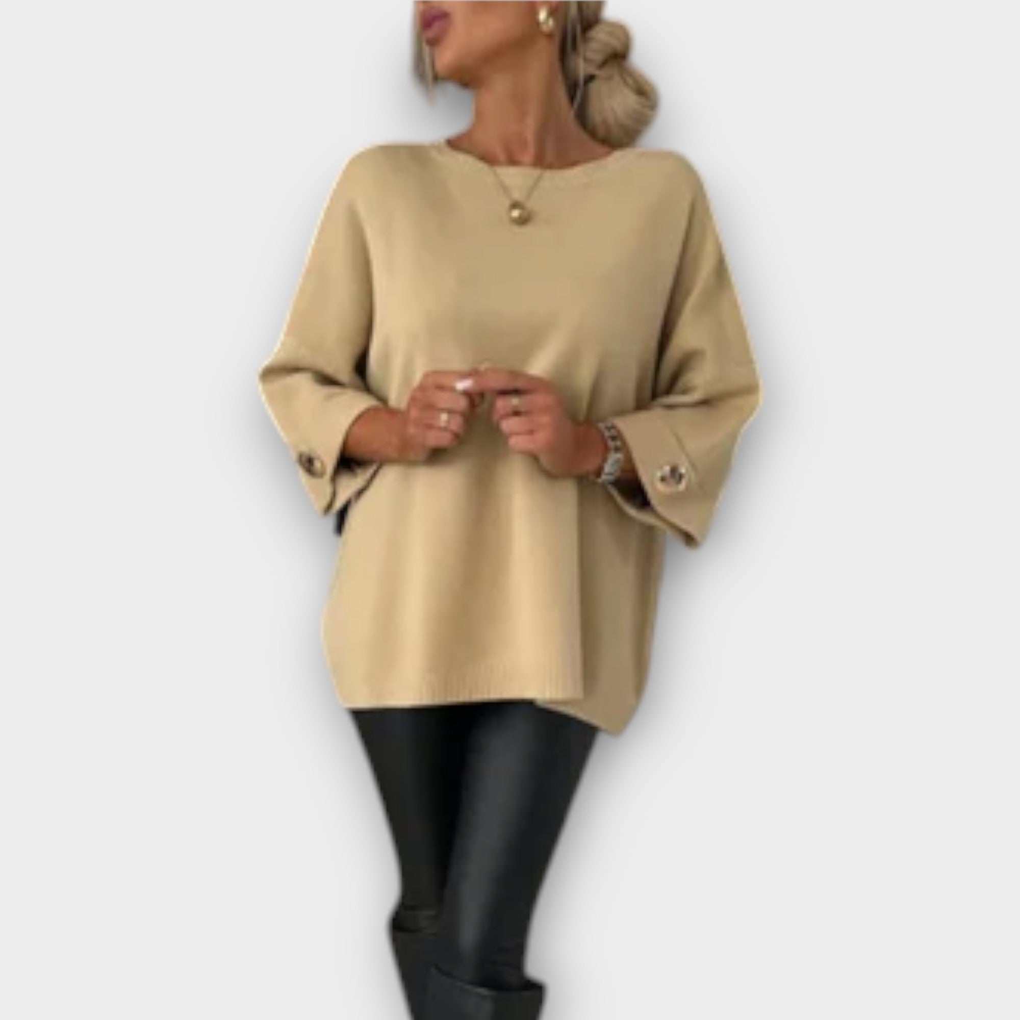 Izabelė - Elegantiška Megzta Bluzonė