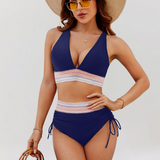 Bikini rinkinys su pilvo palaikymo sistema ir aukštu liemeniu