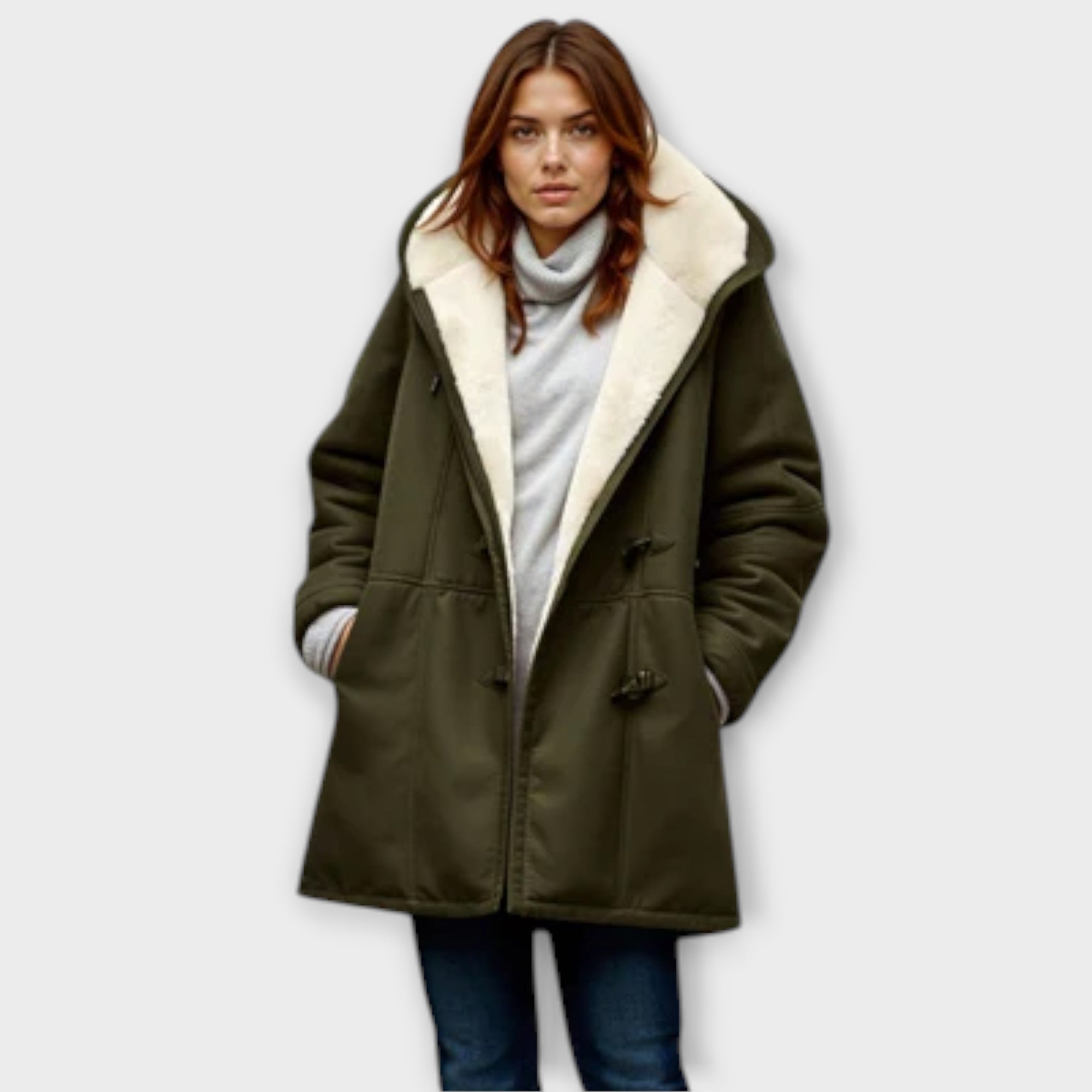 Antonija - Patogus Paltas su Fleece Pamušalu