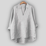 Lininė Bluzonė Sidabrinė Elegancija