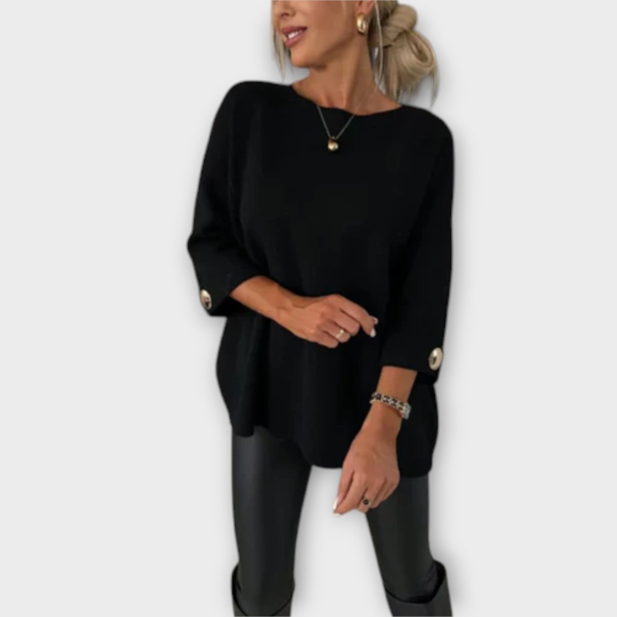 Izabelė - Elegantiška Megzta Bluzonė