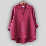 Lininė Bluzonė Sidabrinė Elegancija