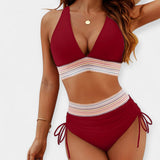 Aukštos Juosmens Bikini su Palaikymu