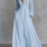 Serena – Krintanti suknelė su sagutėmis priekyje